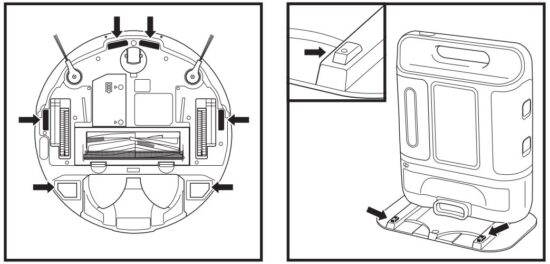 FIG 28 CLEANING SENSORS AND CHARGING PADS
