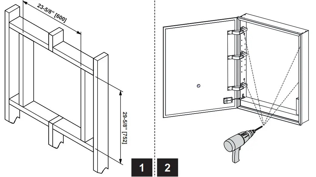 Lowe s 2550860 Landen allen + roth 24-in x 30-in Lighted LED Surface - 9