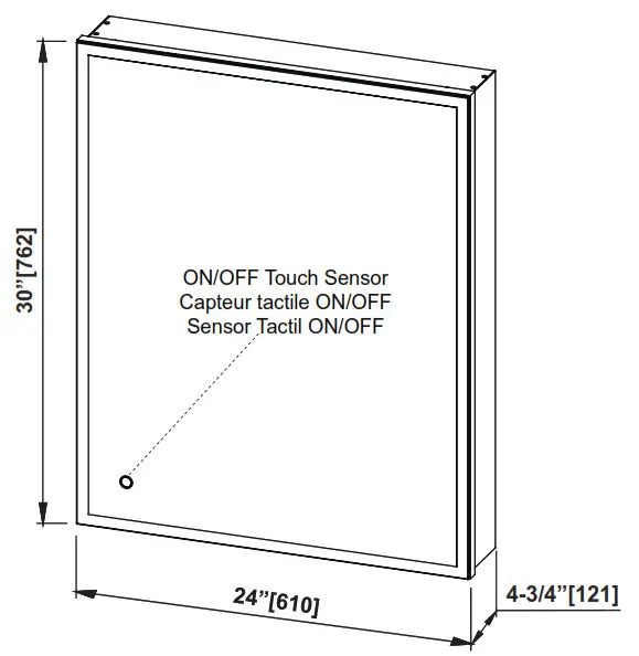 Lowe s 2550860 Landen allen + roth 24-in x 30-in Lighted LED Surface