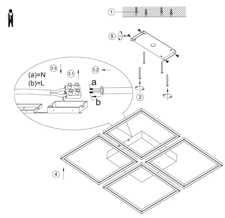 Paul Neuhaus 7620077 LED Deckenlampe Quadra Dimmbar-fig1