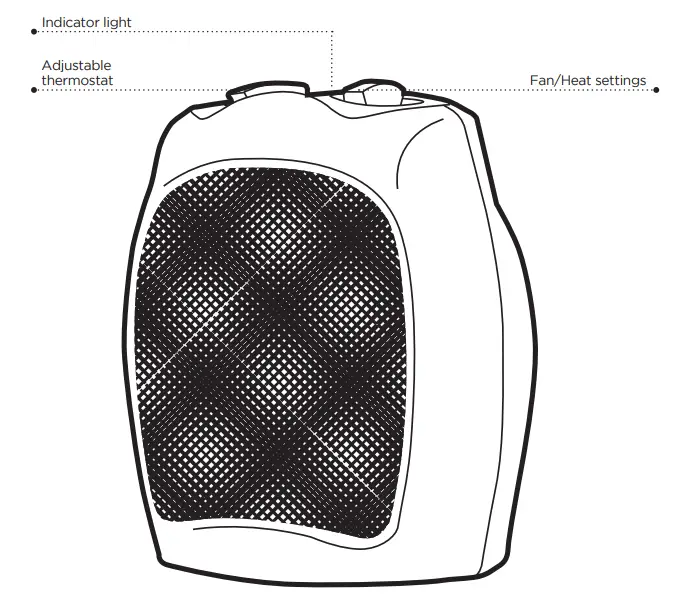 BLACK DECKER BHDC500W46 Personal Ceramic Heater-fig1
