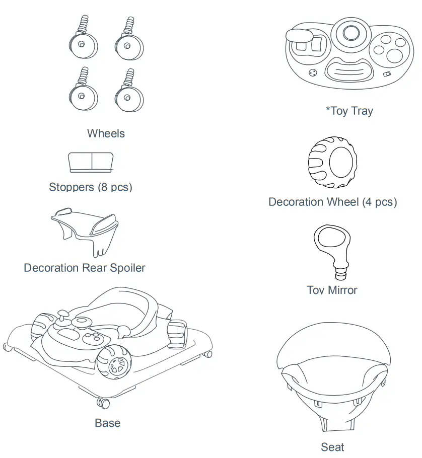 babytrend WK15XXXA Trend 5.0 Activity Walker - fig 1