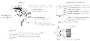Connect the winch motor