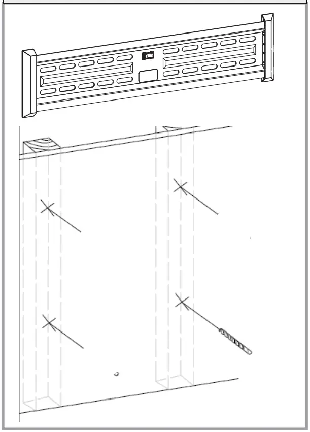 LOCATE WOOD STUDS AND DRILL PILOT HOLES