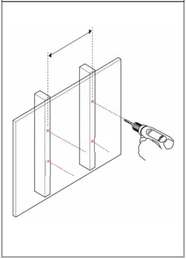 LOCATE WOOD STUDS AND DRILL PILOT HOLES