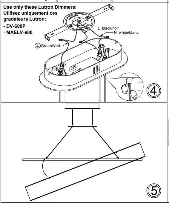 Dainolite DTA-4046HP Daytona 46W Horizontal Pendant Matte 3