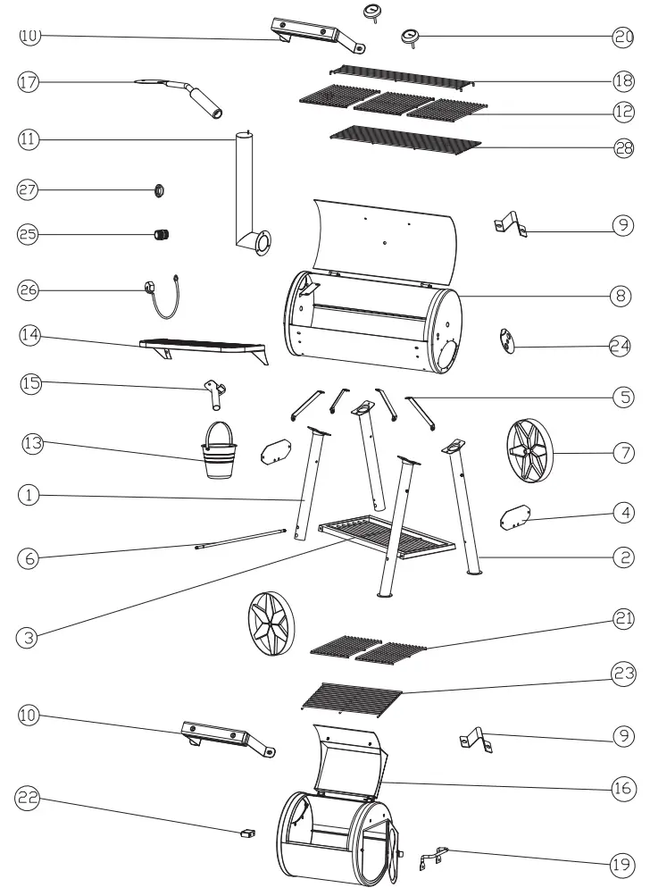 MUSTANG 324306 Off Set Smoker - fig 1