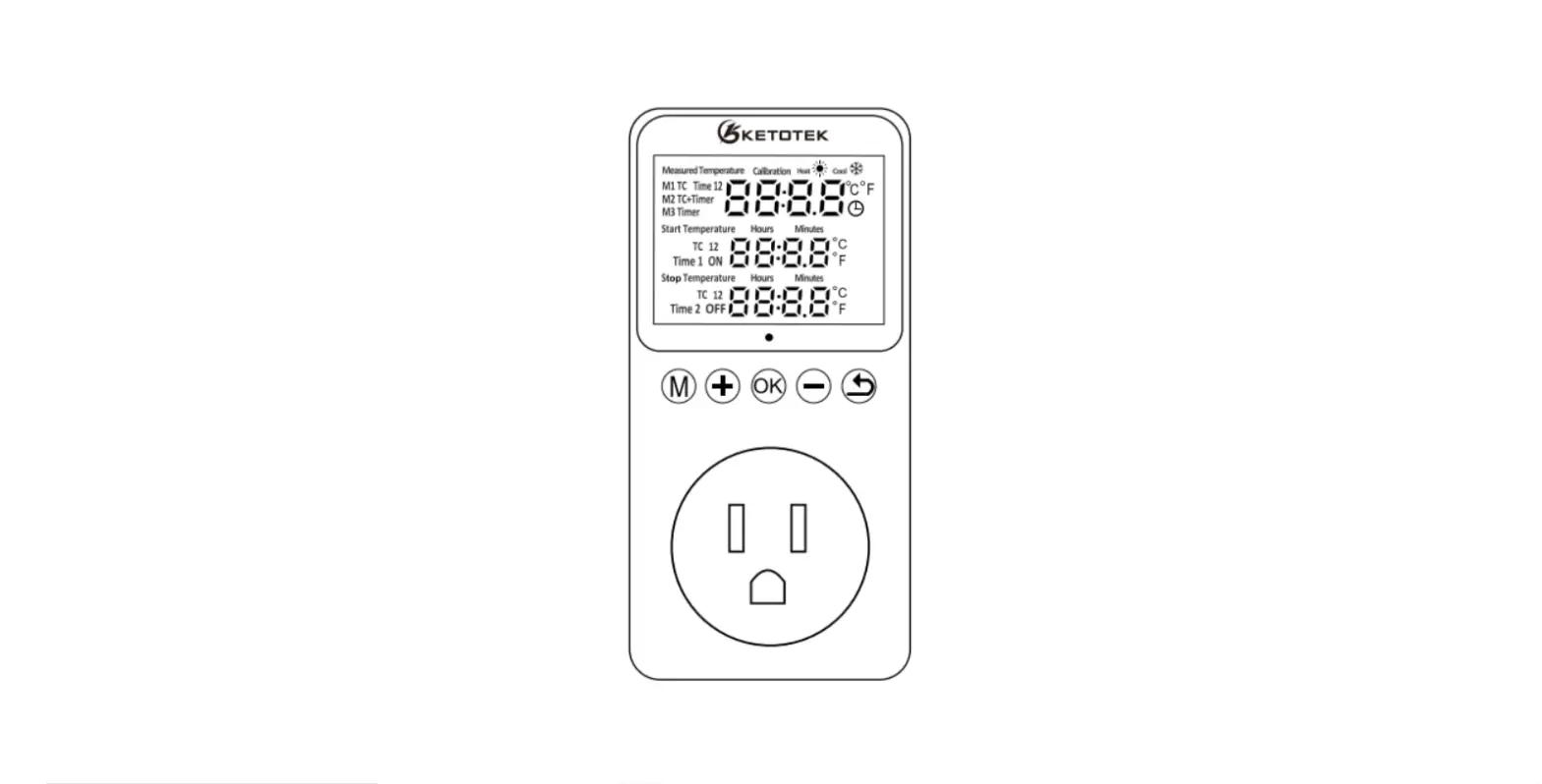 Ketotek Kt3200 Plug In Thermostat Day Night Temperature Controller Instruction Manual Ketotek Kt3200 Plug In Thermostat Day Night Temperature Controller Instruction Manual