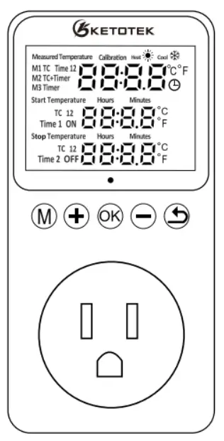 KETOTEK-KT3200-Plug-In-Thermostat-Day-Night-Temperature-Controller-fig-1