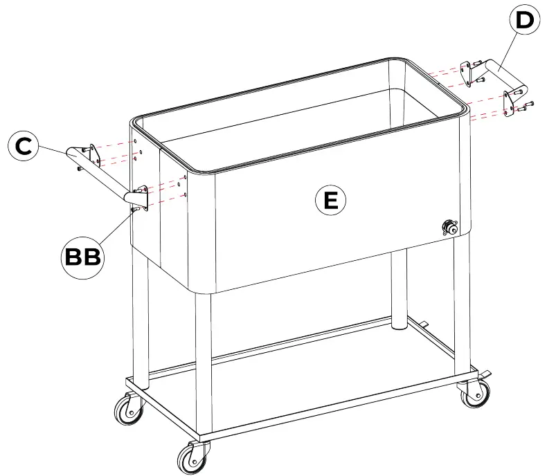 PS-206-SS Permasteel 80QT Cooler - Fig 4