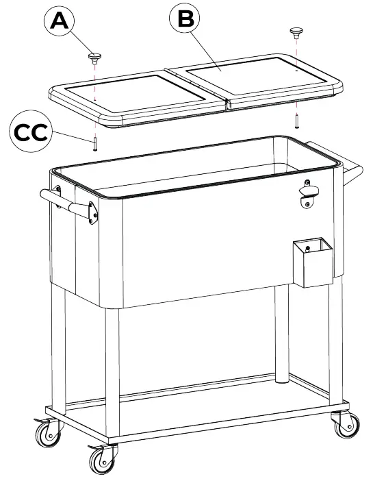 PS-206-SS Permasteel 80QT Cooler - Fig 6