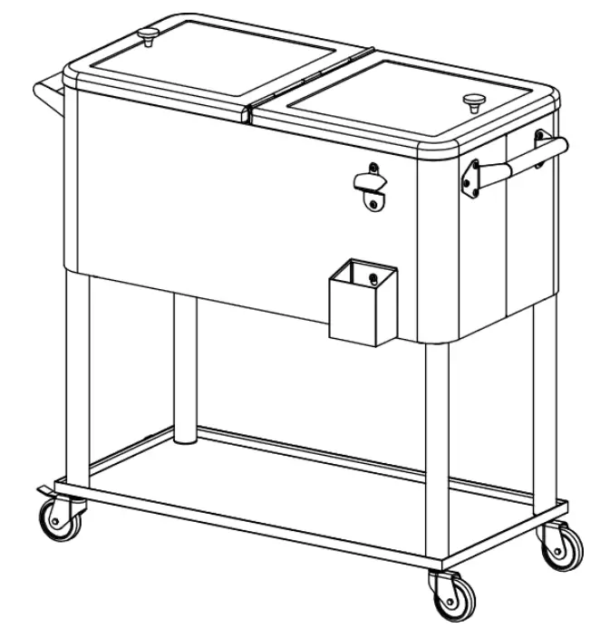 PS-206-SS Permasteel 80QT Cooler