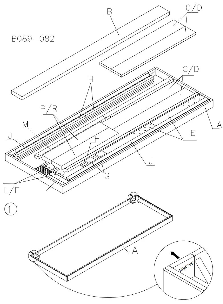 ASHLEY B089081 Queen Upholstered Platform Bed - fig 4
