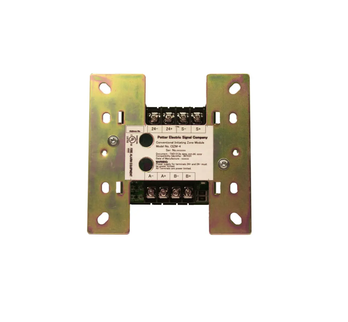 Potter Cizm-4 Conventional Initiating Zone Module Instruction Manual Potter Cizm-4 Conventional Initiating Zone Module Instruction Manual