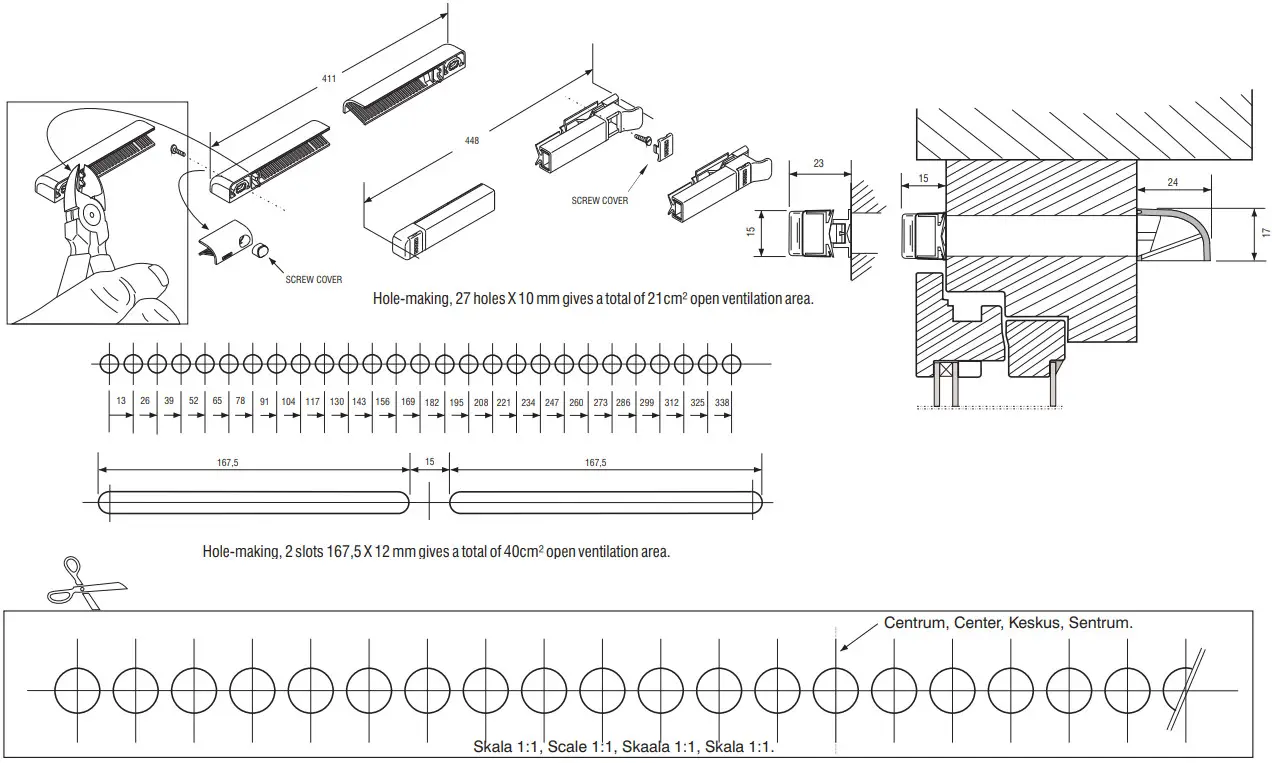 PAX Slot Ventilator CW 40 CB 40 - Figure