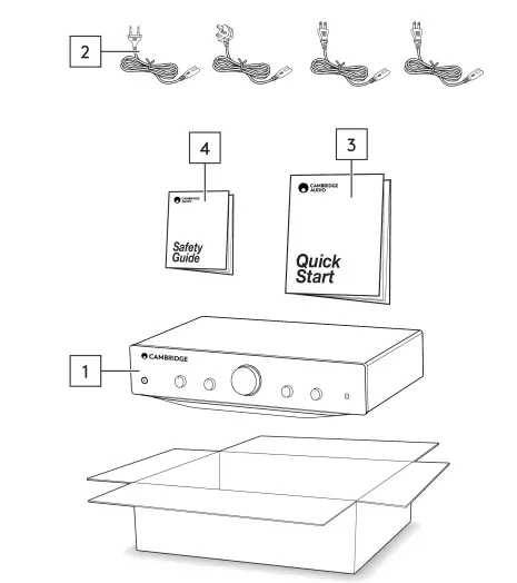 CAMBRIDGE AUDIO AXA25 Integrated Stereo Amplifier - box