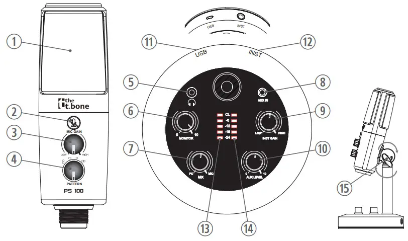 t bone PS 100 Podcast Station