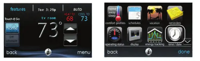 Carrier Infinity Touch Control - CANCEL and begin again