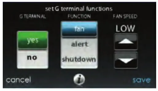 Carrier Infinity Touch Control - Fan Coil G--Terminal