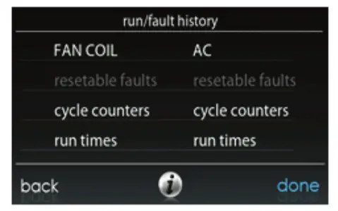 Carrier Infinity Touch Control - Fault History