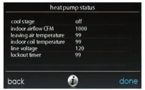 Carrier Infinity Touch Control - Heat Pump Status
