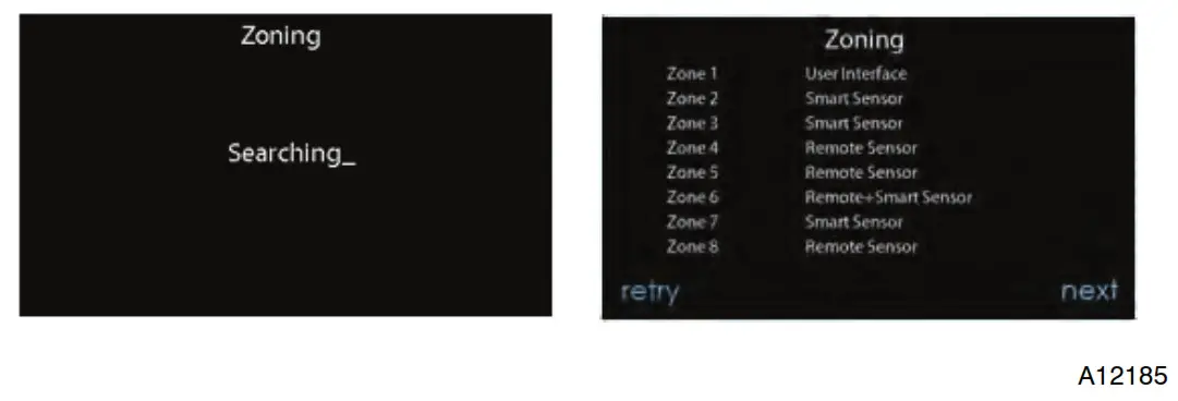 Carrier Infinity Touch Control - Searching for Zones (If Applicable)