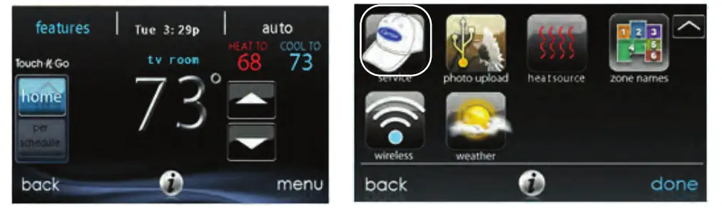 Carrier Infinity Touch Control - Set Dealer Information