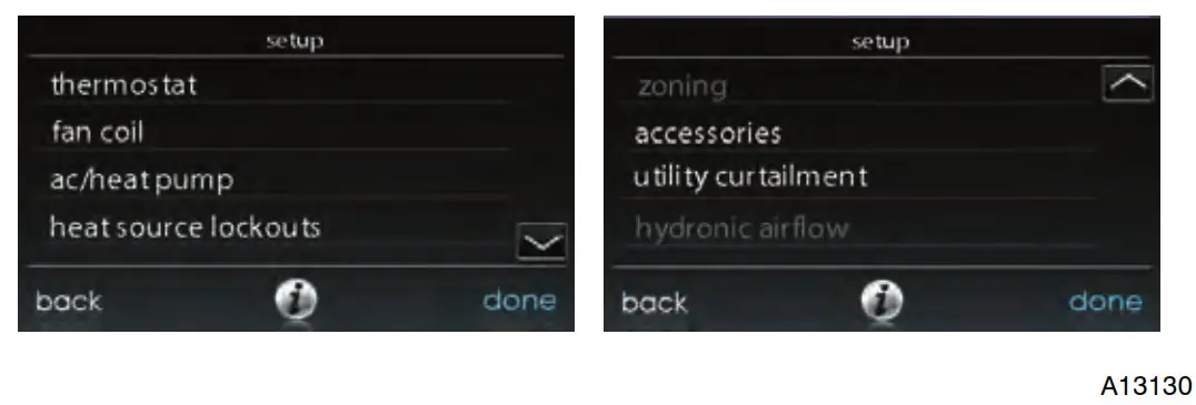 Carrier Infinity Touch Control - Set up