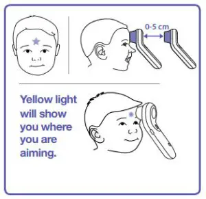 BRAUN Thermometer NTF 3000 - Position