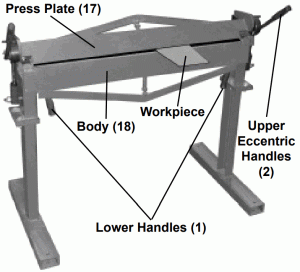 HARBOR FREIGHT 62518 36 Inch Metal Brake with Stand - Figure A