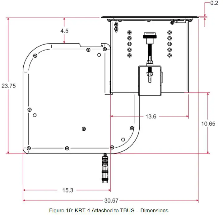 KRT-4 Outline Dimensions with TBUS