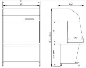 Heto Holten 807230 Horizontal Basis Plus - Dismension
