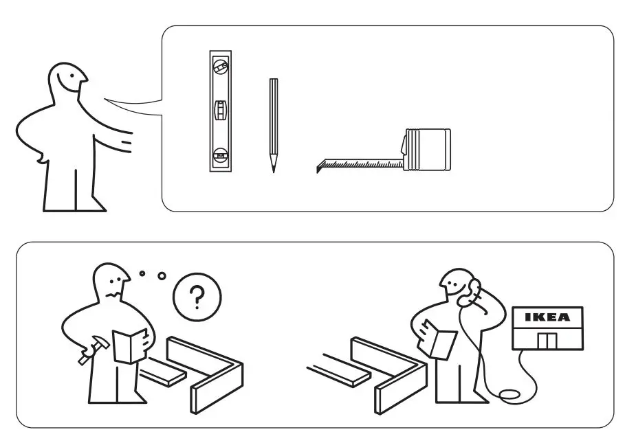 IKEA LACK 11 3 4x10 1 4 Inch Wall Shelf Instruction Manual - Contact Customer Care