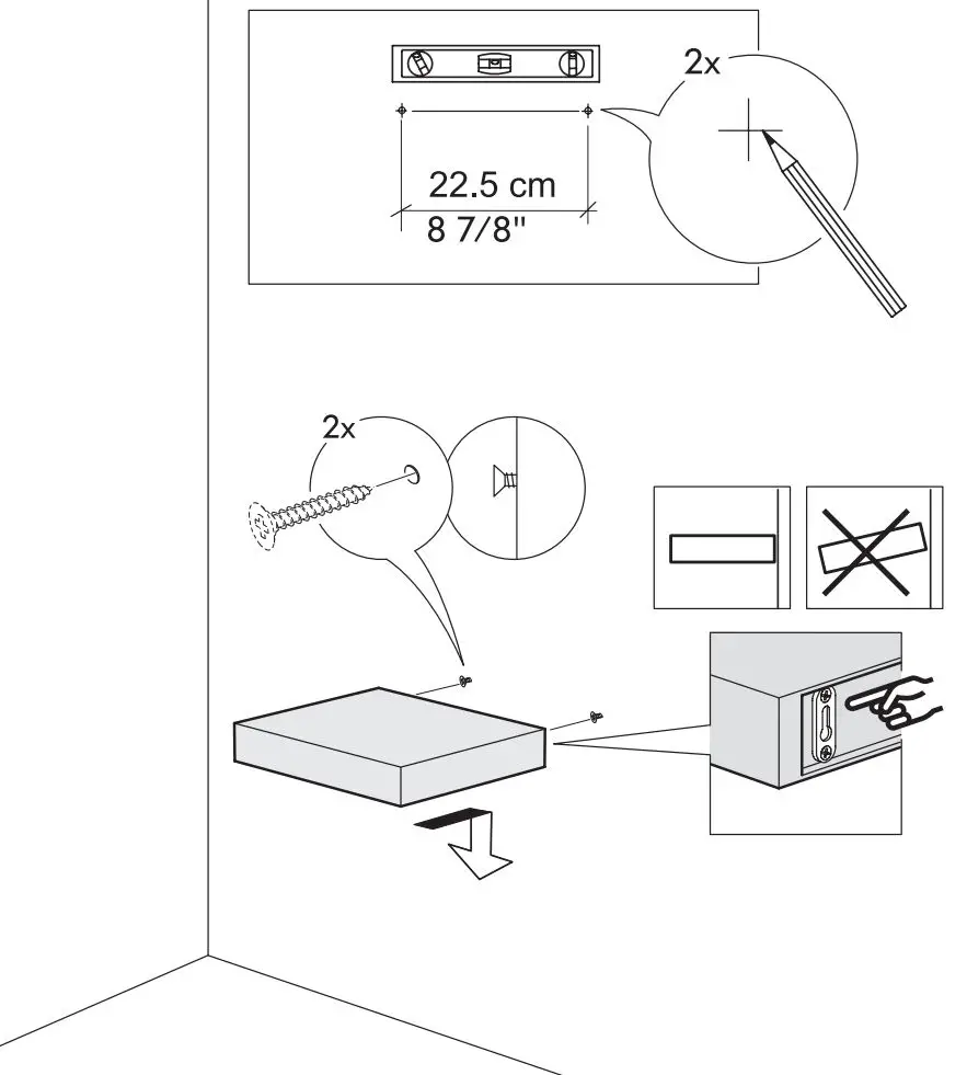IKEA LACK 11 3 4x10 1 4 Inch Wall Shelf Instruction Manual - How to Install