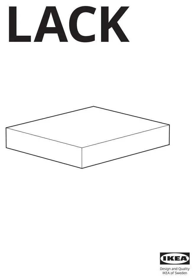 IKEA LACK 11 3 4x10 1 4 Inch Wall Shelf Instruction Manual