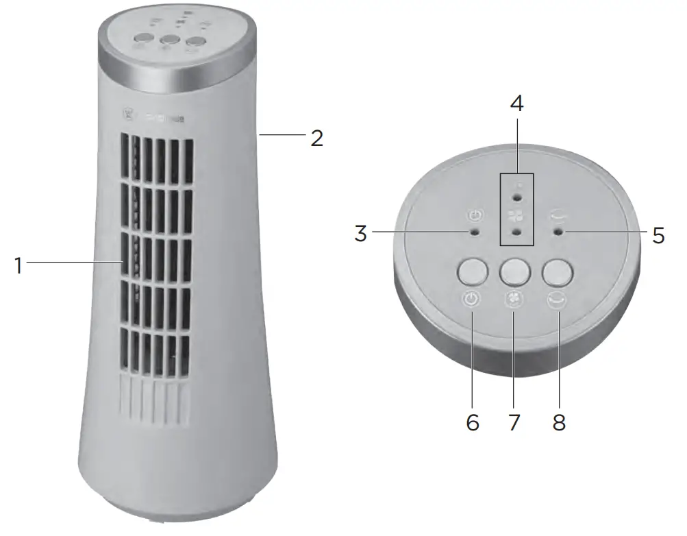 Westinghouse WSFTKWA002 12 Inch Oscillating Tower Fan - DESCRIPTION