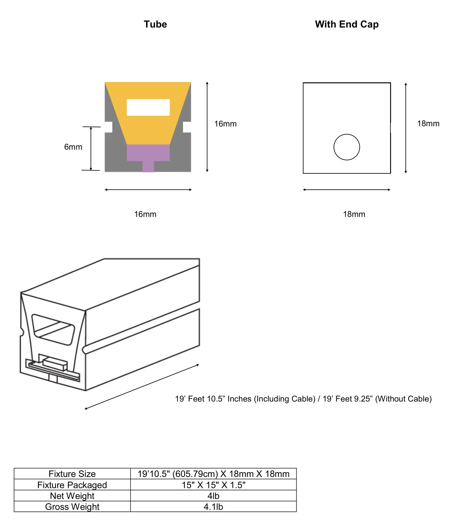 MEGA Deco Flex L 6pc Single Point Mounting Clips - Size & Weight