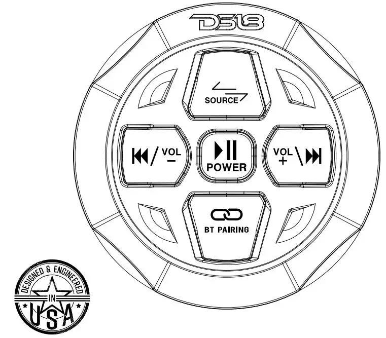 Dsl8 Waterproof Bt Remote Controller - Round Owner's Manual
