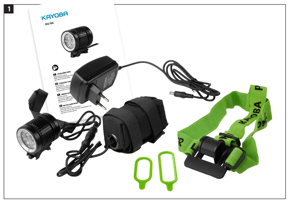 KAYOBA 002 106 Bicycle Lamp Front - fig