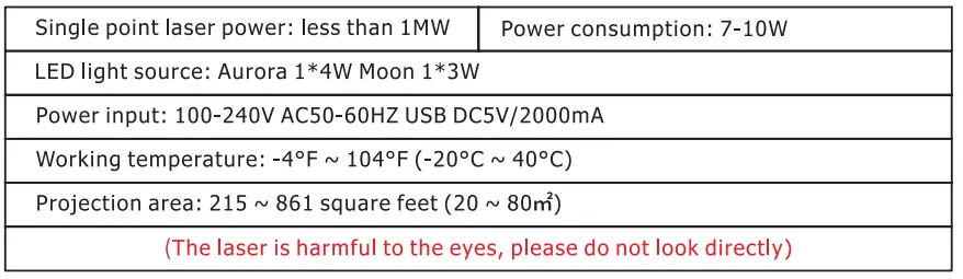 Aurora AC6923 Fantasy Star Projector-4