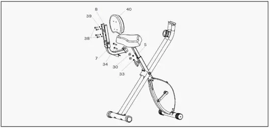 LIFESPAN EXER-11 Folding Exercise Bike - Secure seat