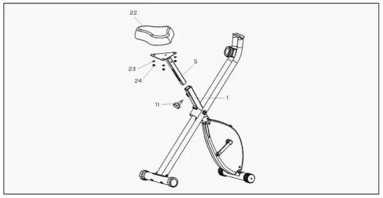 LIFESPAN EXER-11 Folding Exercise Bike -Secure the rear