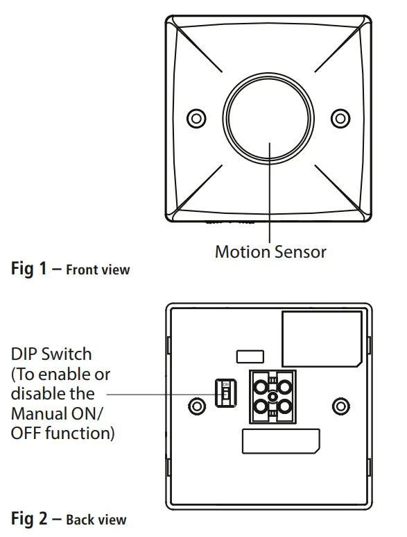 TIMEGUARD ST910 Motion Sensor PIR Light Switch 2 Wire - Front view