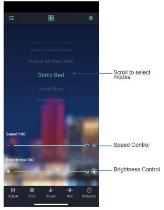 Lefei CSTR0504 LED strip lights - app 1