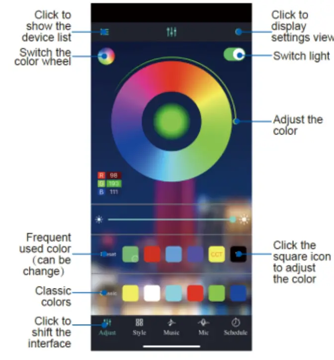 Lefei CSTR0504 LED strip lights - app 7