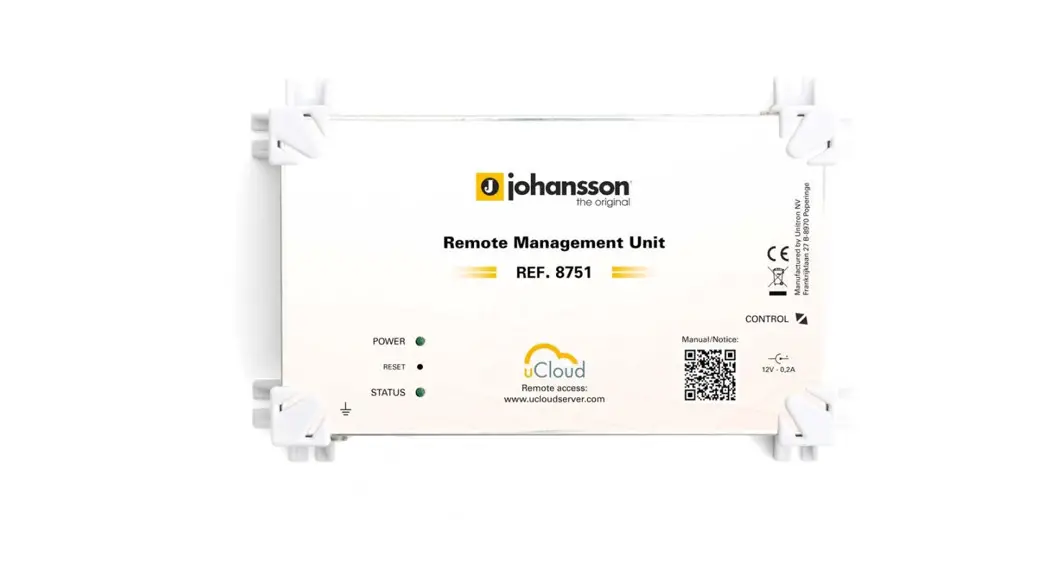 Johansson 8751 Standalone Remote Management Unit User Manual Johansson 8751 Standalone Remote Management Unit User Manual