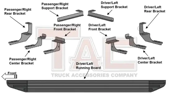 TAC 180330 2020-2022 Kia Telluride Aluminum Viewpoint Running Boards 1