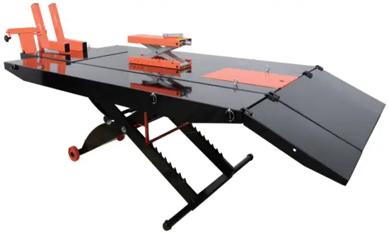 APlusLift MT1500X 48 Inch Wide 1500LB Air Operated Motorcycle ATV Lift Table