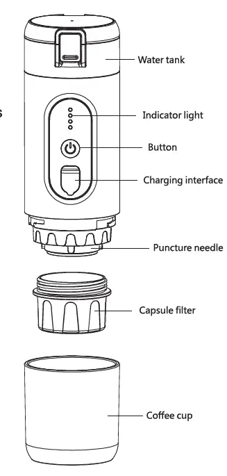 Caffe2go 050121 Portable Coffee Maker fig 1