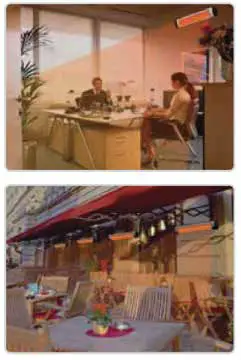 UFO Heater Econat C 15 Waterproof Electric Infrared Heater - APPLICATION FIELDS 2